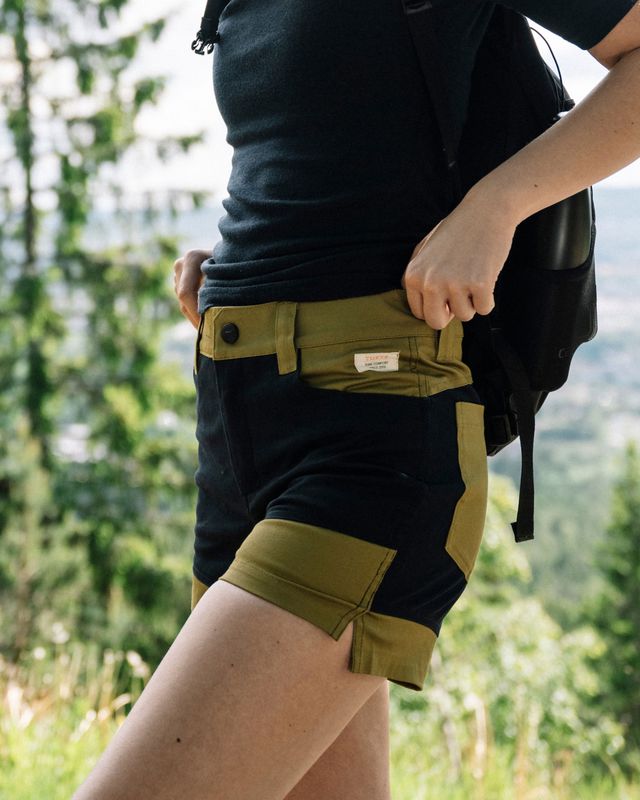 Tufte W Hazel Leisure Shorts Sky Captain / Green Moss 